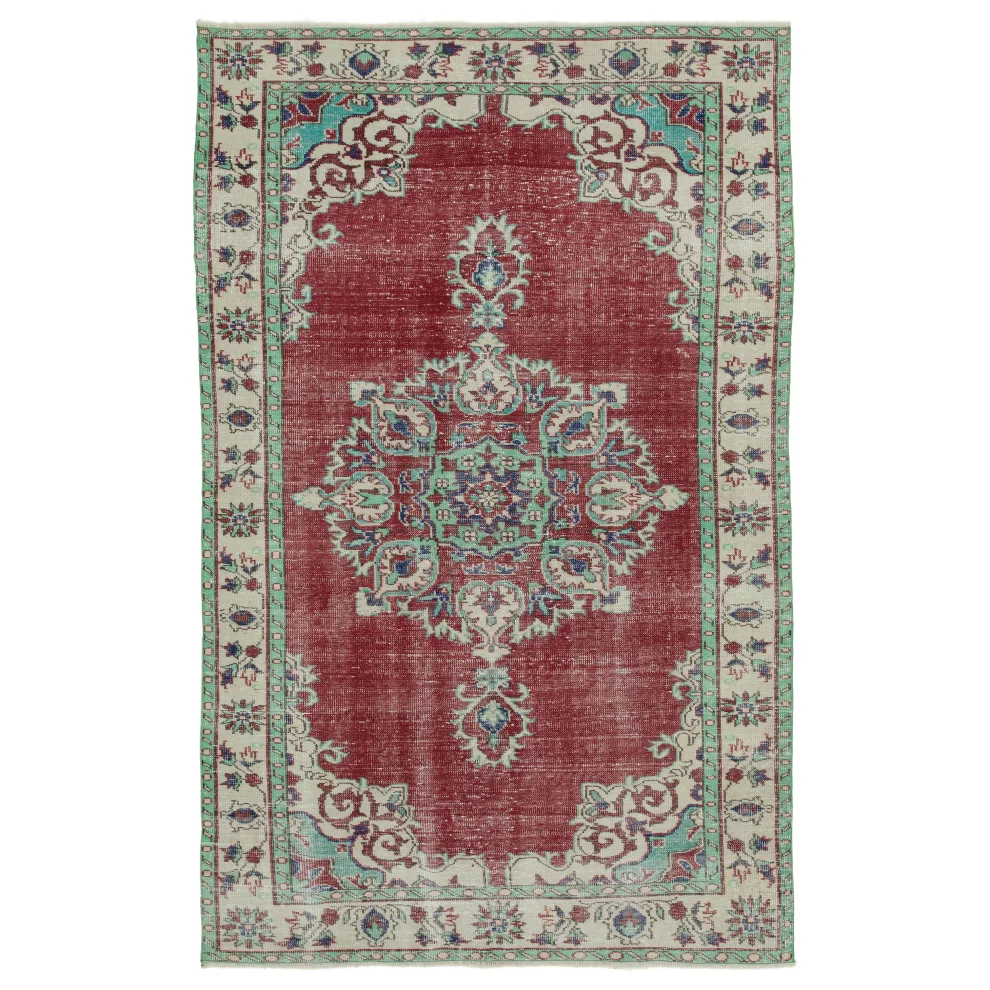 Rug N Carpet - Jamie El Dokuma Vintage Halı 190x 291cm