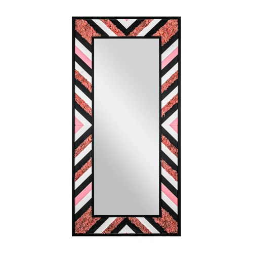 Arbe Design Studio - Marracesh Pink Mirror  Wood Wall Mirror Art Handmade