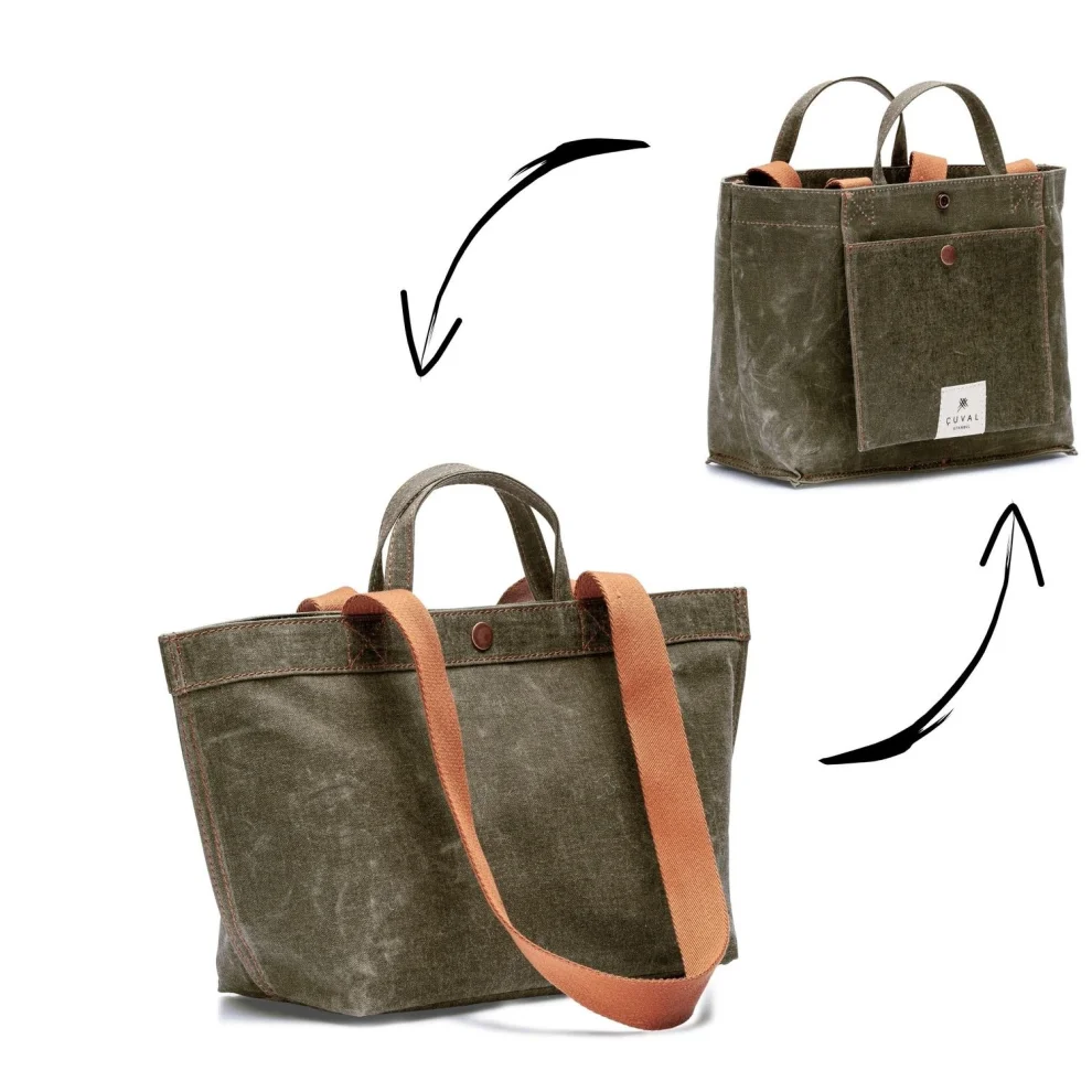 Çuval - No. 201 Small Tote Moss (çift Taraflı)