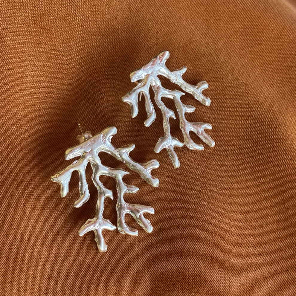 Studio Agna - Coral Earring In Silver