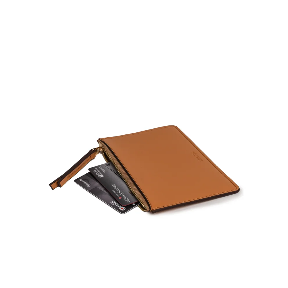 Mianqa - Plant-based Vegan Leather Zip Cardholder