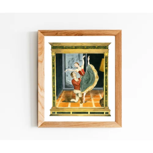 Naz Saner Draws - Botticelli Pas De Deux - Art Print