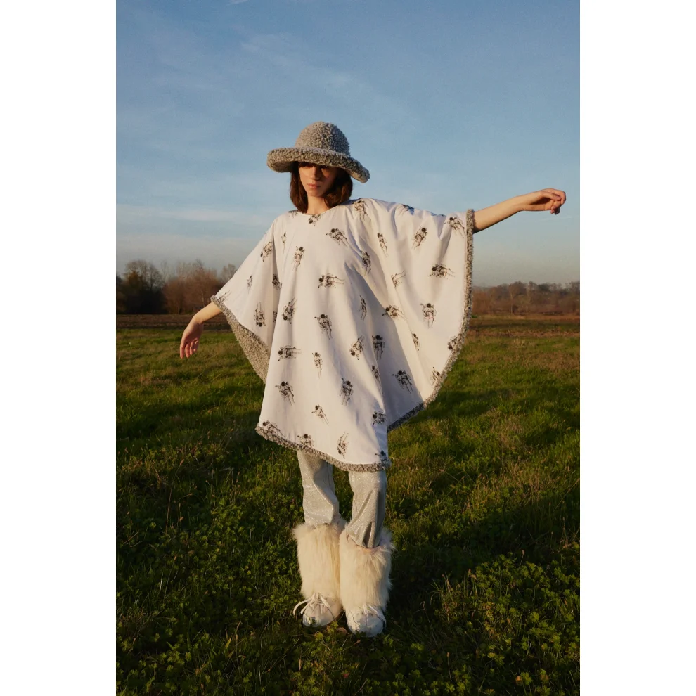 WAYT - Cosmonaut Double Sided Faux Fur Poncho