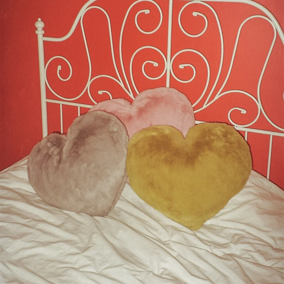 Ali Nuh Objects - Faux Fur Heart Pillow