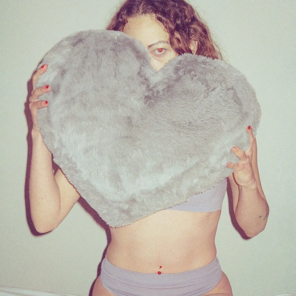 Ali Nuh Objects - Faux Fur Heart Pillow