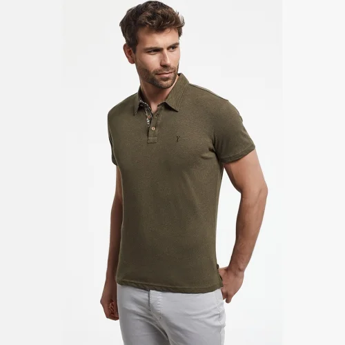 Port Royale	 - Linen Cotton Mix Polo T-shirt