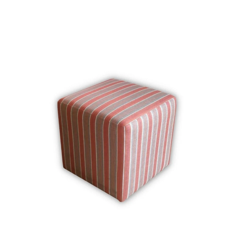 Well Studio Store - Square Puff With Stripes