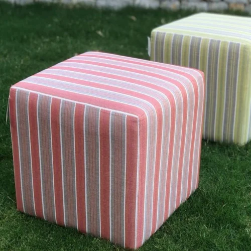 Well Studio Store - Square Puff With Stripes