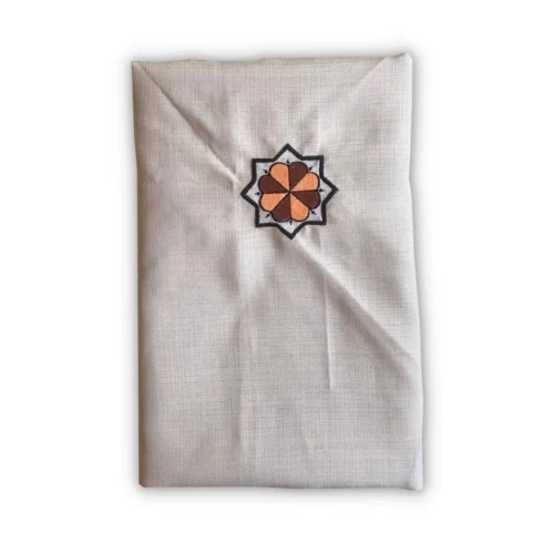 Well Studio Store - Wellmade Collection Linen Round Tablecloth With Eight-pointed Star Motif