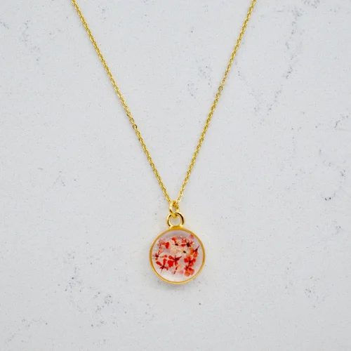 Fiorel Design - Real Flower Joy And Happiness Circle Necklace