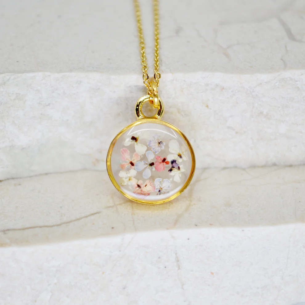 Fiorel Design - Real Flower Joy And Happiness Circle Necklace