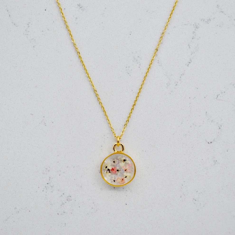 Fiorel Design - Real Flower Joy And Happiness Circle Necklace