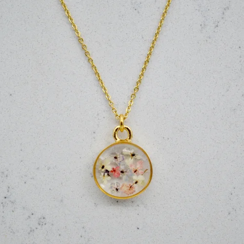 Fiorel Design - Real Flower Joy And Happiness Circle Necklace