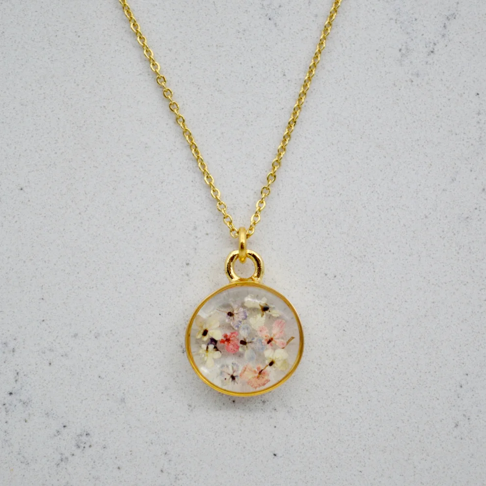 Fiorel Design - Real Flower Joy And Happiness Circle Necklace