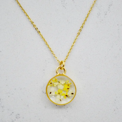 Fiorel Design - Real Flower Joy And Happiness Circle Necklace