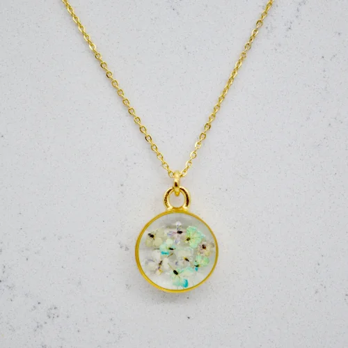 Fiorel Design - Real Flower Joy And Happiness Circle Necklace