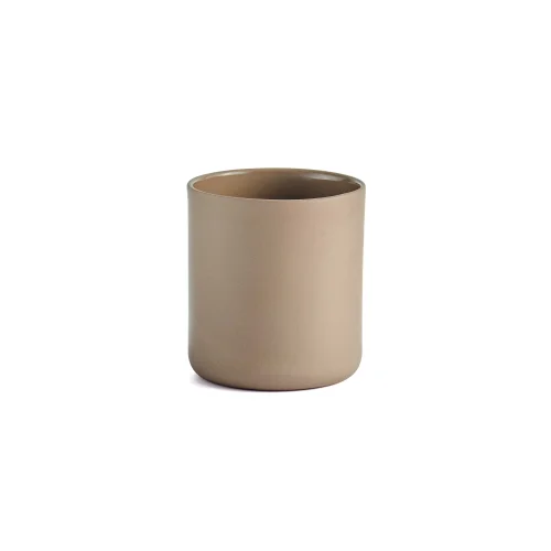 Ayşe Yüksel Porcelainware - Flat Round Handmade Porcelain Coffee Cup