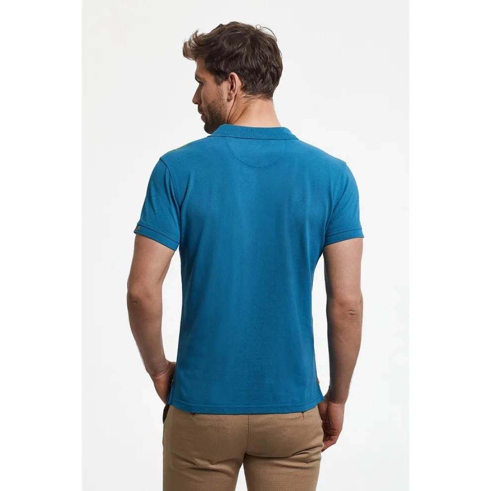 Port Royale	 - Garment Dye Polo With Handmade Details T-shirt