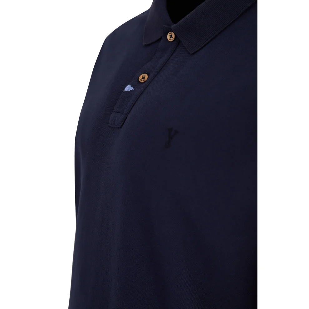 Port Royale	 - Garment Dye Polo With Handmade Details T-shirt