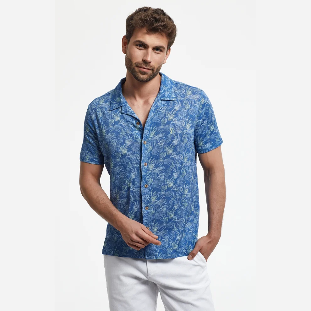 Port Royale	 - Digital Printed Linen Shirt