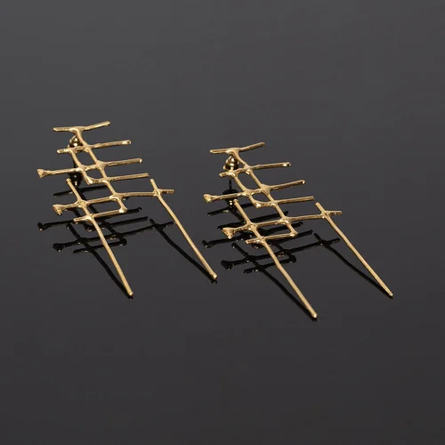 Studio Agna - Contemporary Stripe Earring In Gold