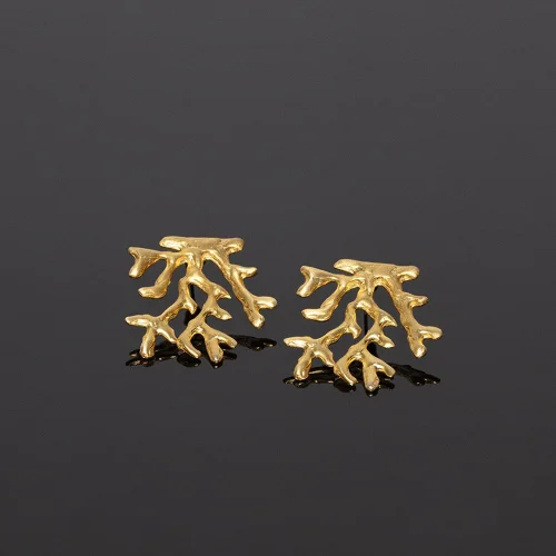 Studio Agna - Coral Earring In Gold