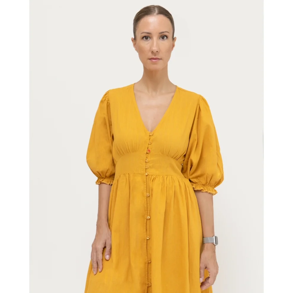 H and outlet m mustard dress