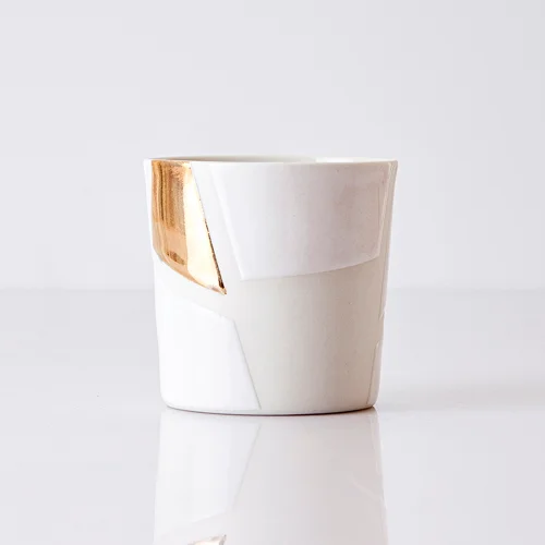 Cocoon Ceramic - Matte Altın Detaylı Bardak 220ml