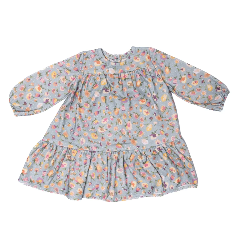 Moose Store Baby & Kids - Organik Pamuk Çiçekli Elbise