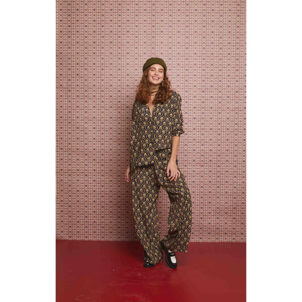 PILEA - Nora Ethnic Patterned Trousers