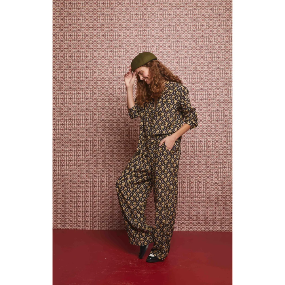 PILEA - Nora Ethnic Patterned Trousers