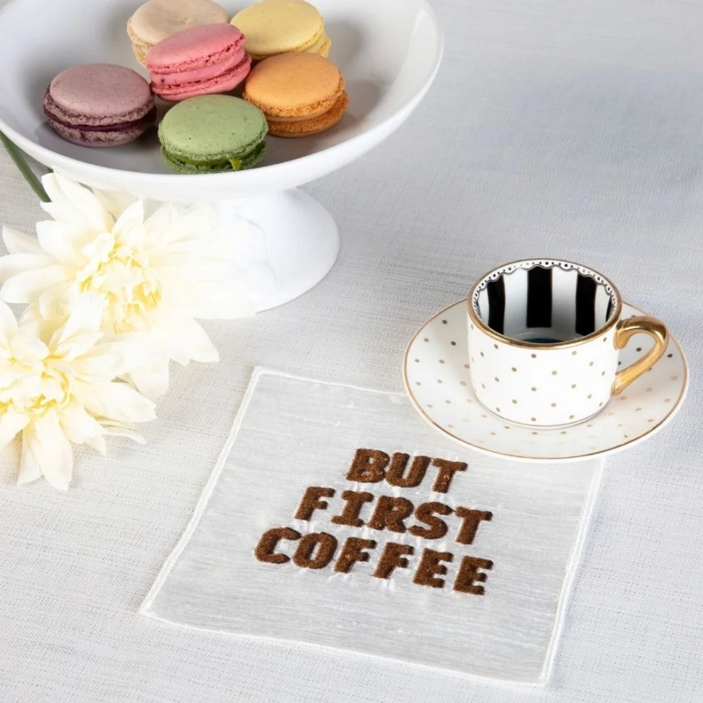 Well Studio Store - But First Coffee - Cocktail Napkin