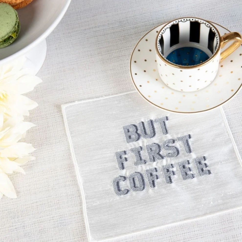 Well Studio Store - But First Coffee - Cocktail Napkin