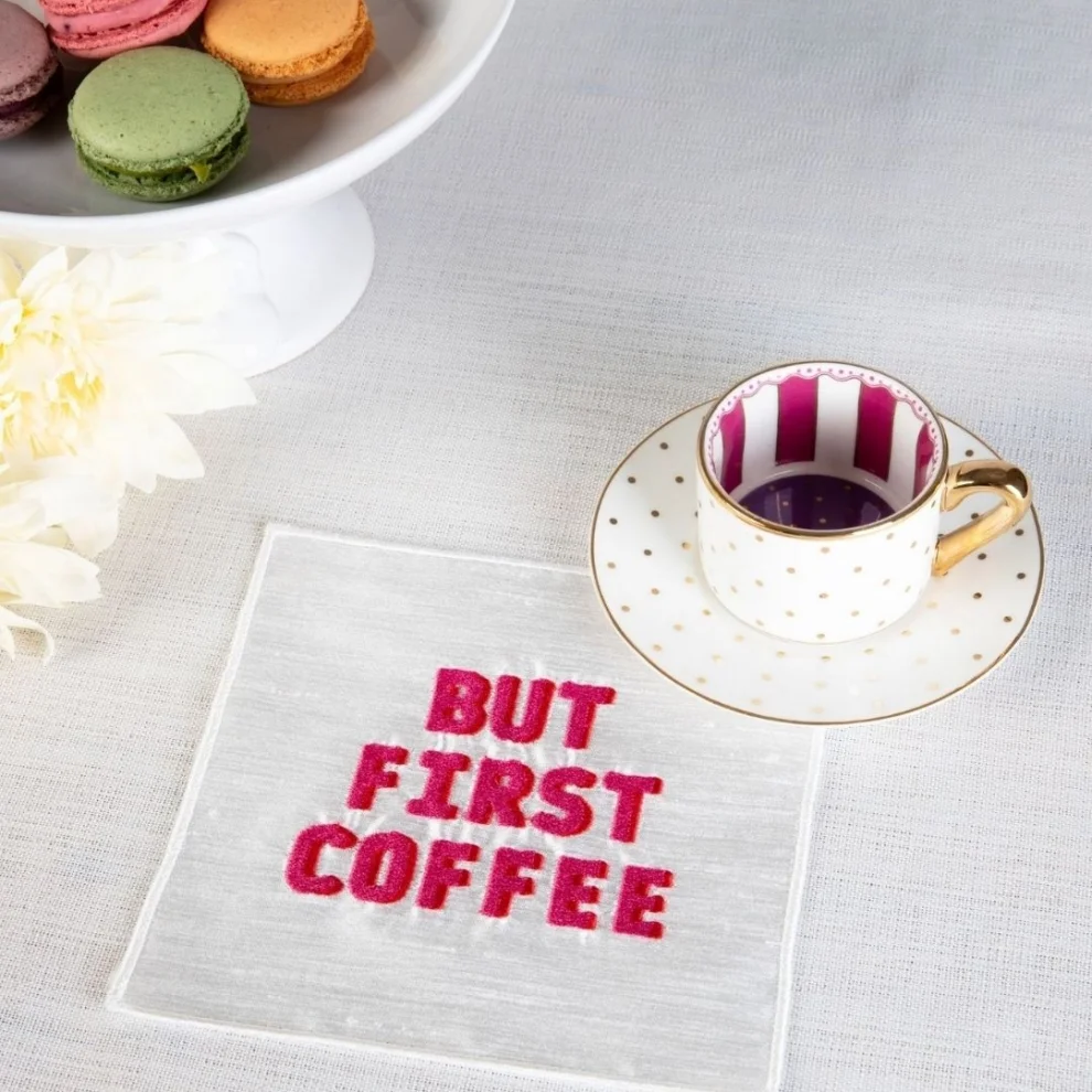 Well Studio Store - But First Coffee - Cocktail Napkin