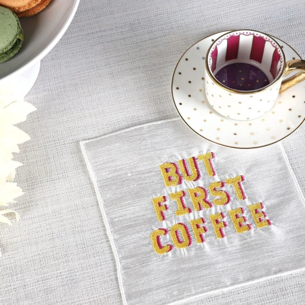 Well Studio Store - But First Coffee - Cocktail Napkin