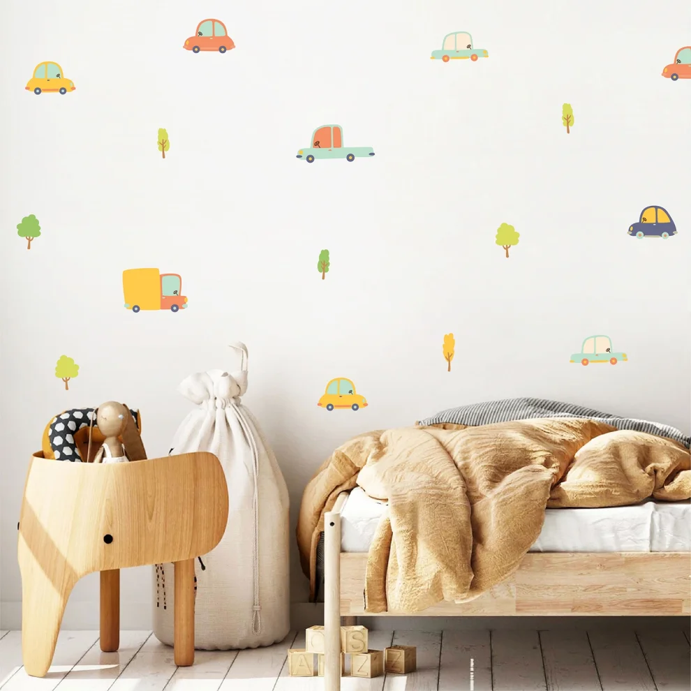 Jüppo - Cars Mini Wall Sticker Set