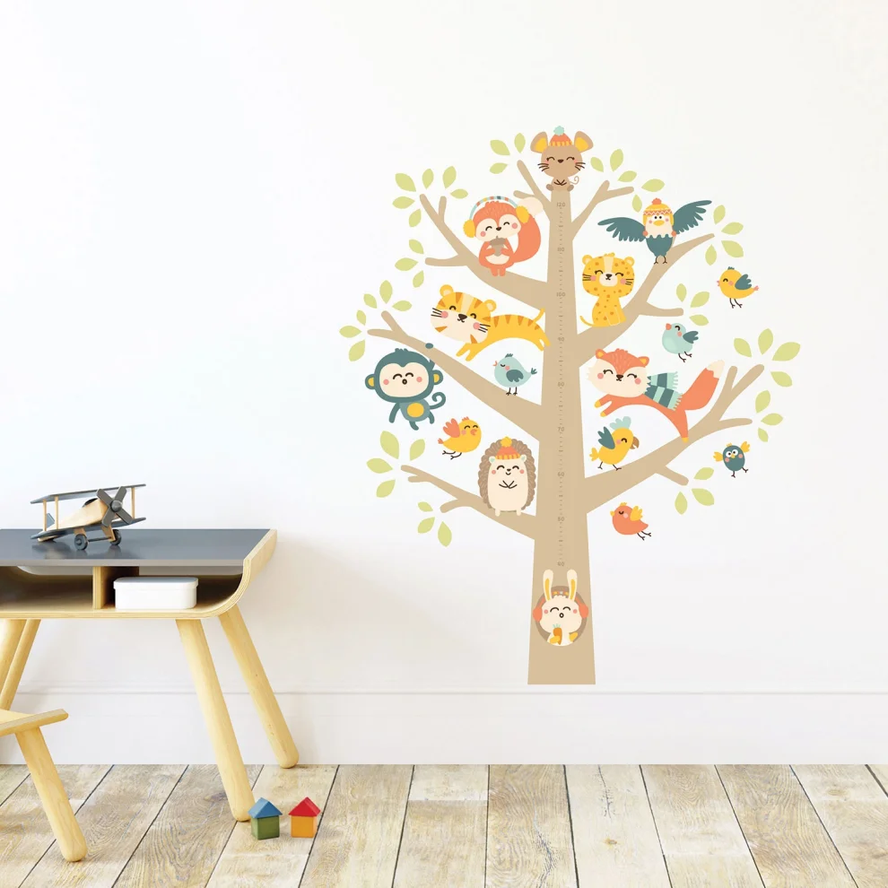 Jüppo - Woodland Tree Wall Sticker Height Ruler