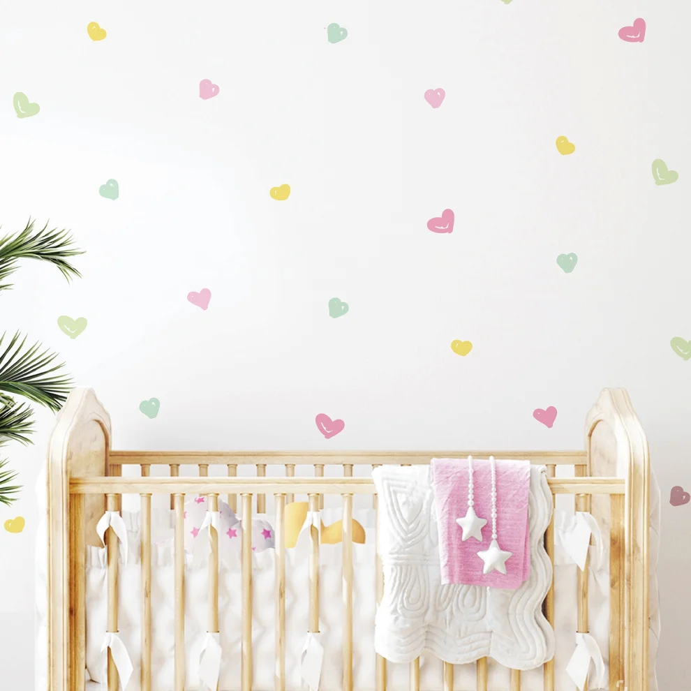 Jüppo - Teeny Tiny Hearts Mini Wall Sticker Set