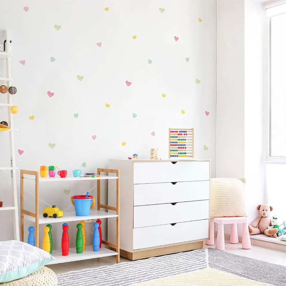 Jüppo - Teeny Tiny Hearts Mini Wall Sticker Set