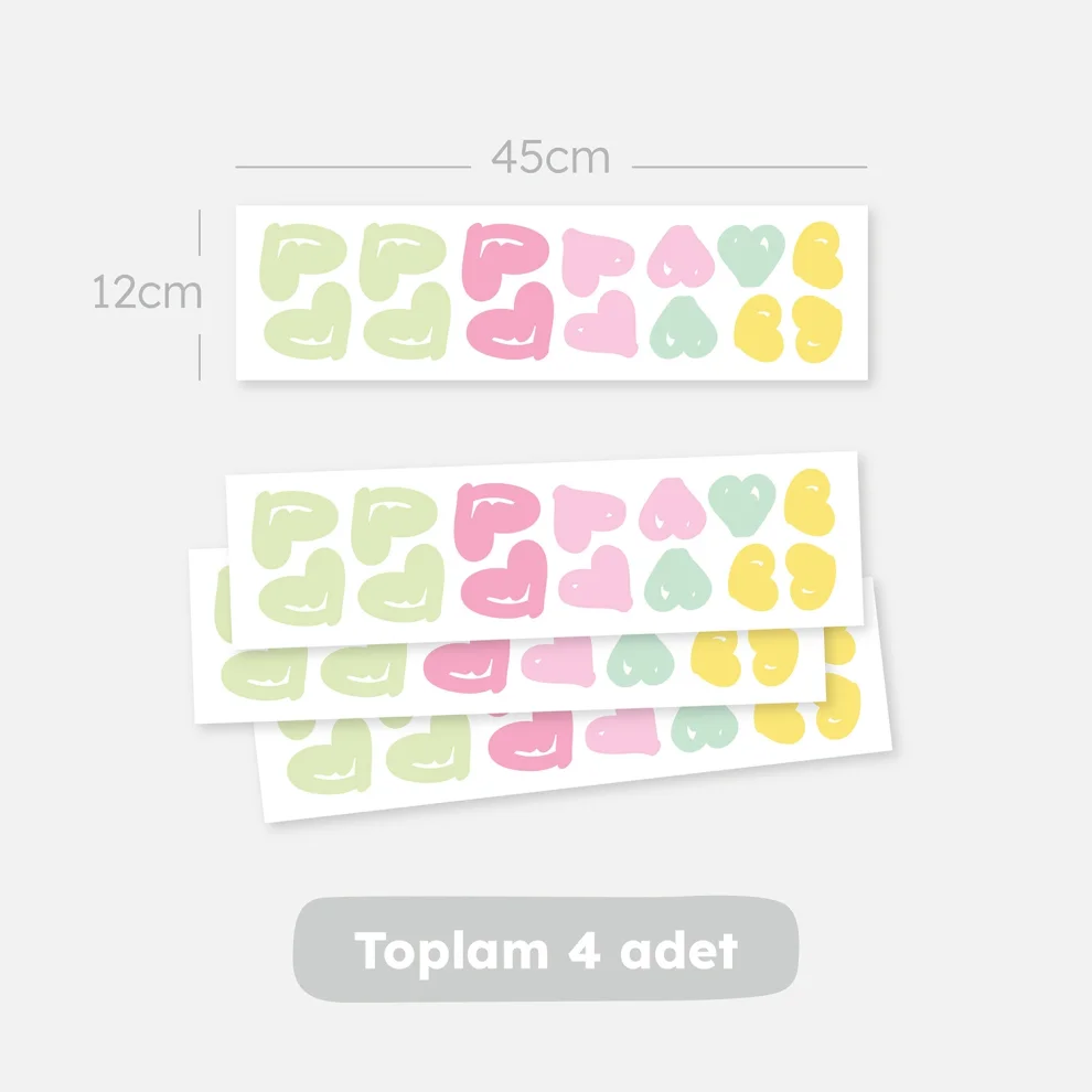 Jüppo - Minik Kalpler Mini Sticker Seti