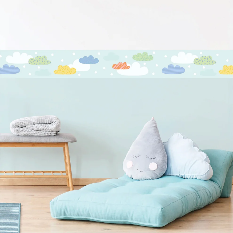 Jüppo - Happy Clouds Border Wall Sticker