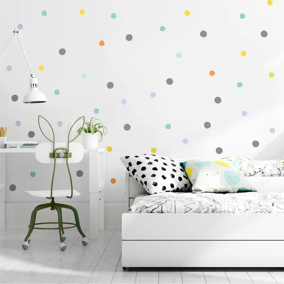 Jüppo - Polka Dots Mini Wall Sticker Set