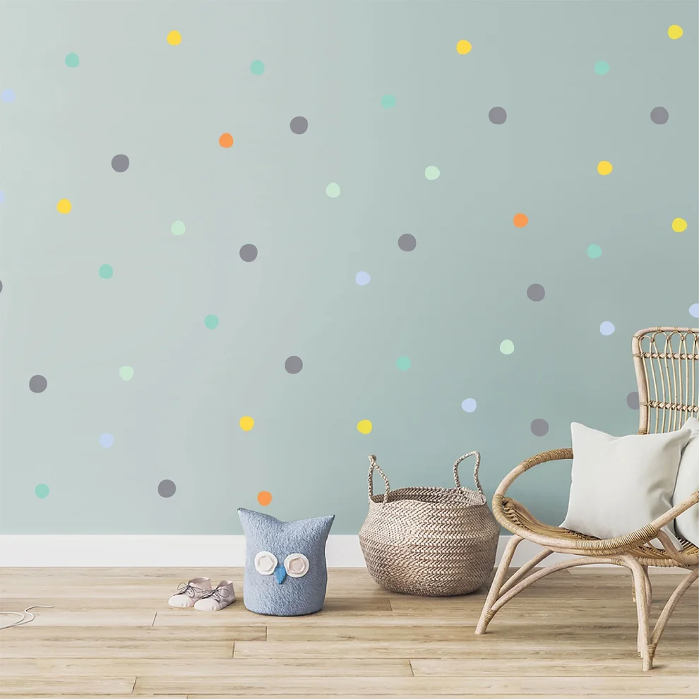 Jüppo - Polka Dots Mini Wall Sticker Set