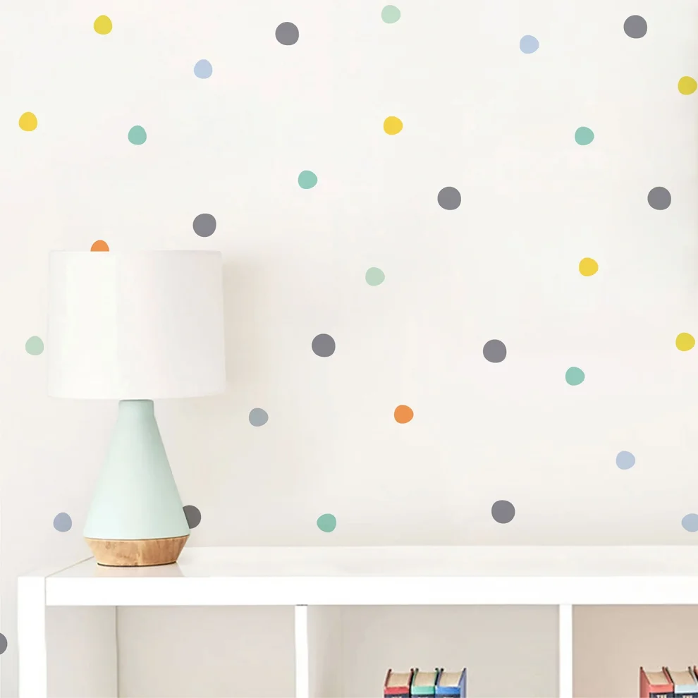 Jüppo - Polka Dots Mini Wall Sticker Set