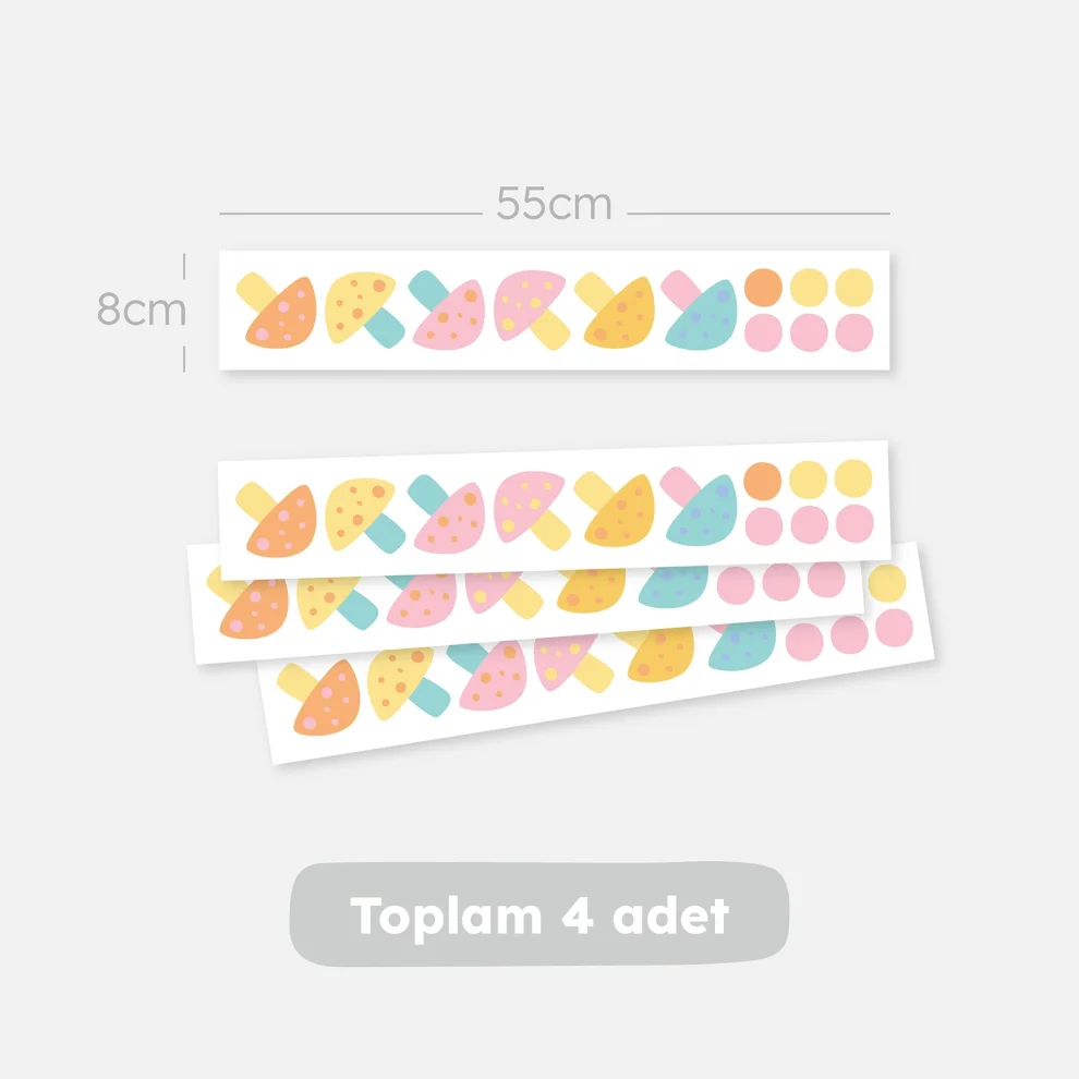 Jüppo - Renkli Mantarlar Mini Sticker Seti