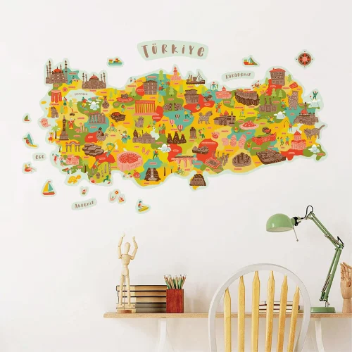 Jüppo - Türkiye İller Haritası Duvar Sticker