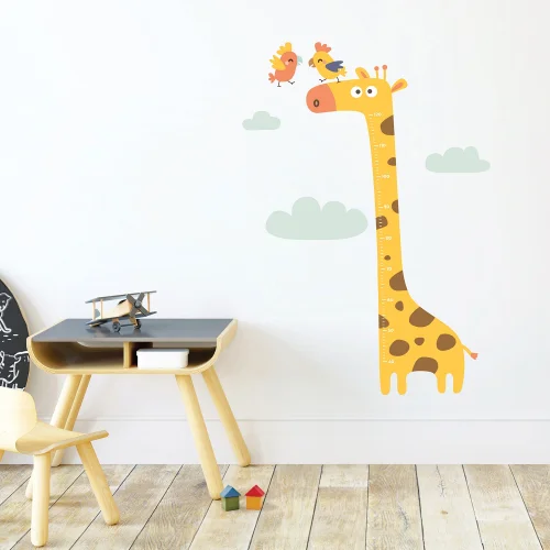 Jüppo - Zürafa Ve Papağanlar Sticker Boy Cetveli