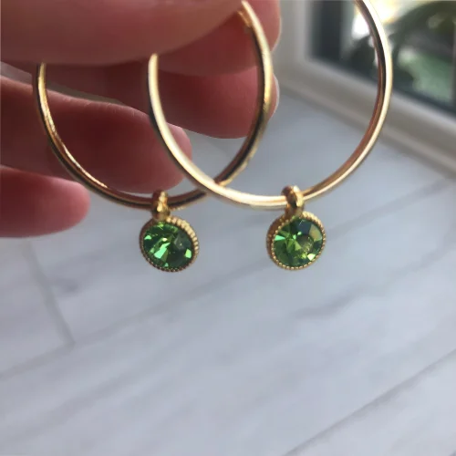 Byebruketenci - Zircon Stone Gold Earrings