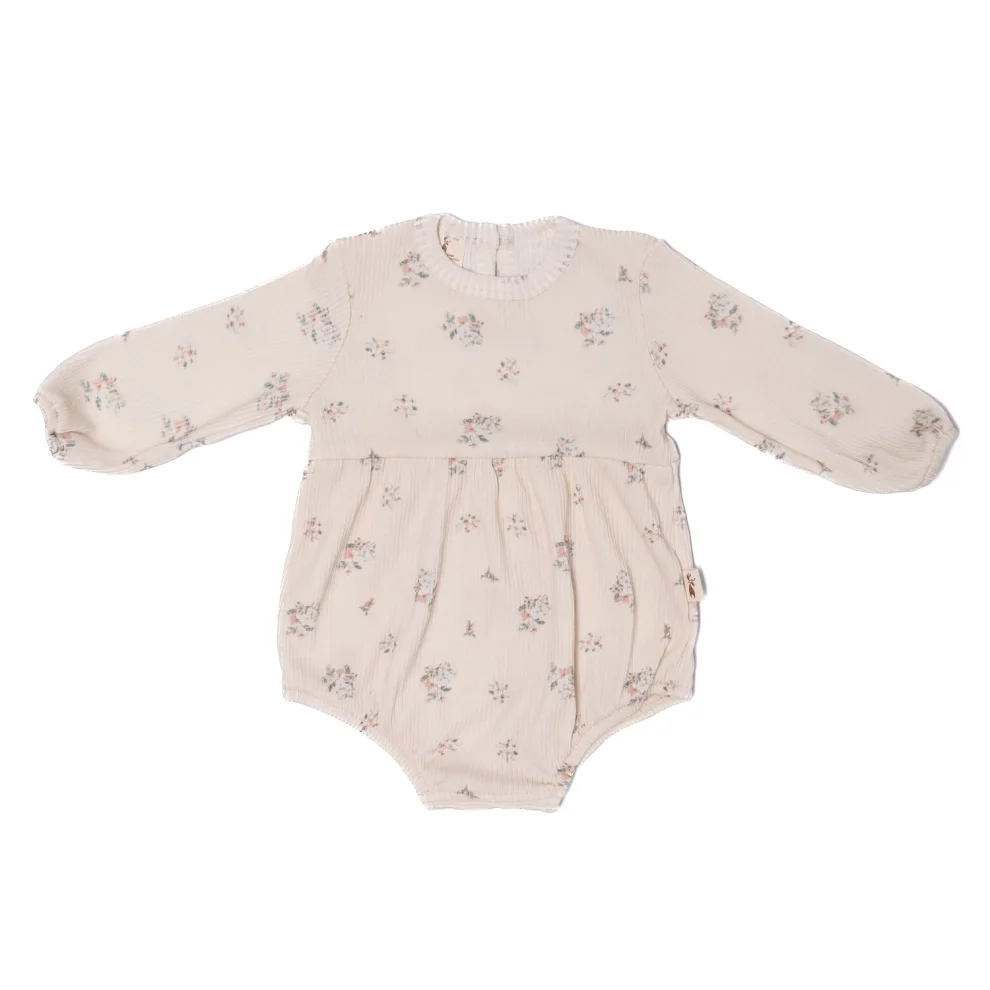 Moose Store Baby & Kids - Floral Cotton Long Sleeve Baby Body, Cotton Baby Romper