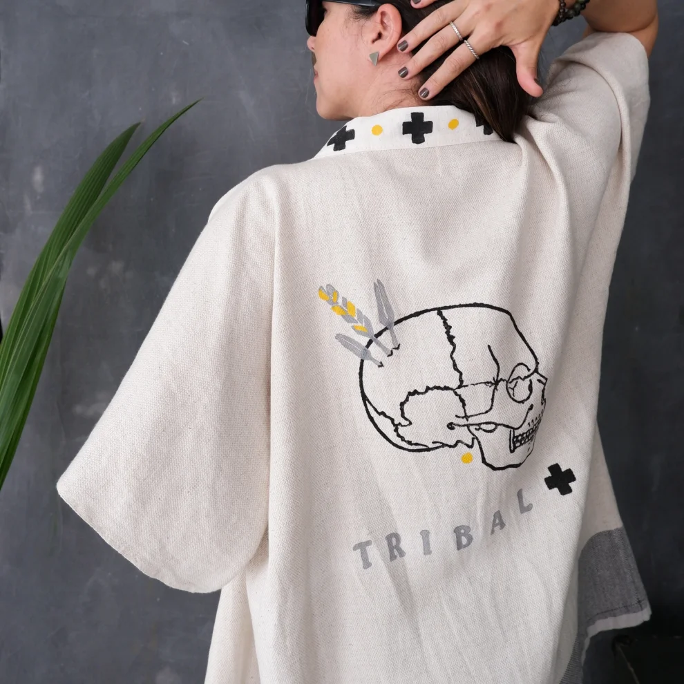 3x3 Works - Tribal Kimono And Tote Bag